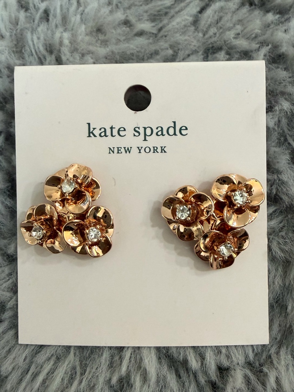 kate spade New York Rose Gold Flower cluster Earrings